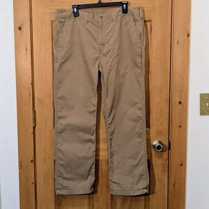 Carhartt Pants Utility Workwear Relaxed Fit Straight Durable Brown Men's 36x30